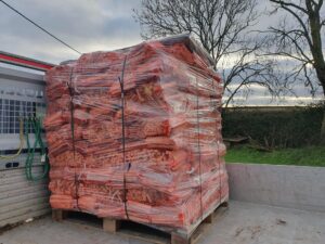 Bulk recovered timber prepared for kindling
